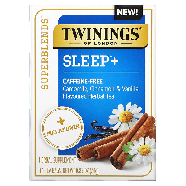 شاي بالاعشاب المتنوعه والميلاتونين للاسترخاء و النوم من Twinings